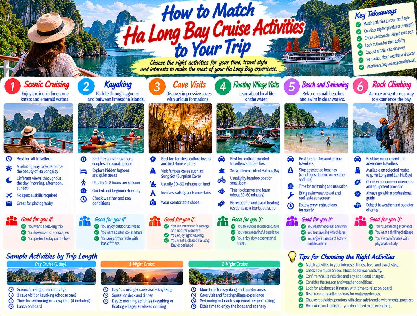 How to Match Ha Long Bay Cruise Activities to Your Trip